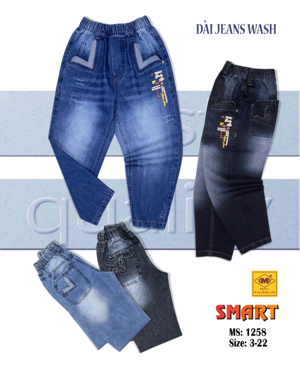 Quần dài Jeans wash - SMART