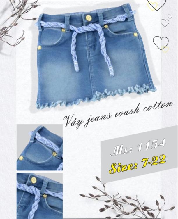 Váy jean wash cotton - MS1154
