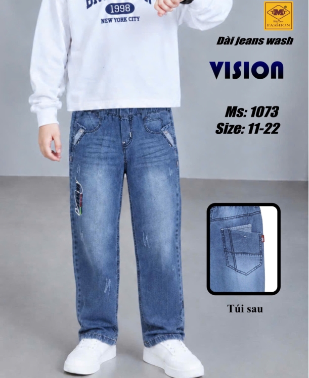 QUẦN DÀI JEANS WASH COTTON - VISION