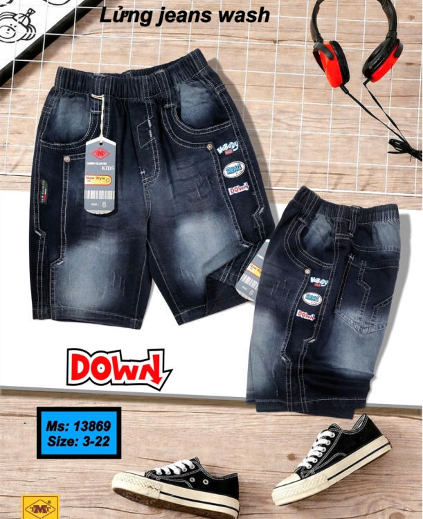 QUẦN LỬNG JEANS WASH - DOWN