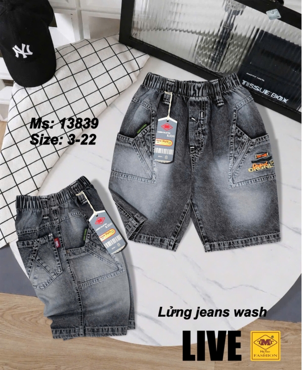 QUẦN LỬNG JEANS WASH - LIVE