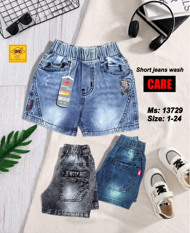 Quần short Jeans wash - CARE
