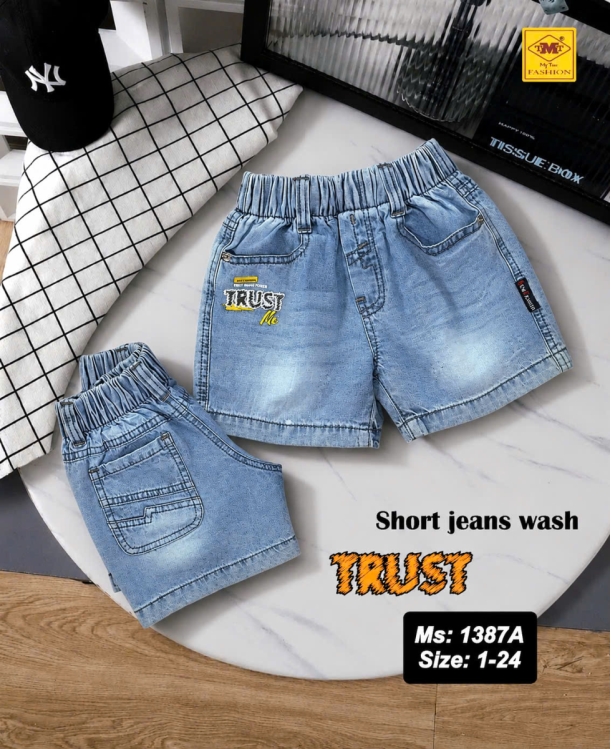Quần short Jeans wash - TRUST